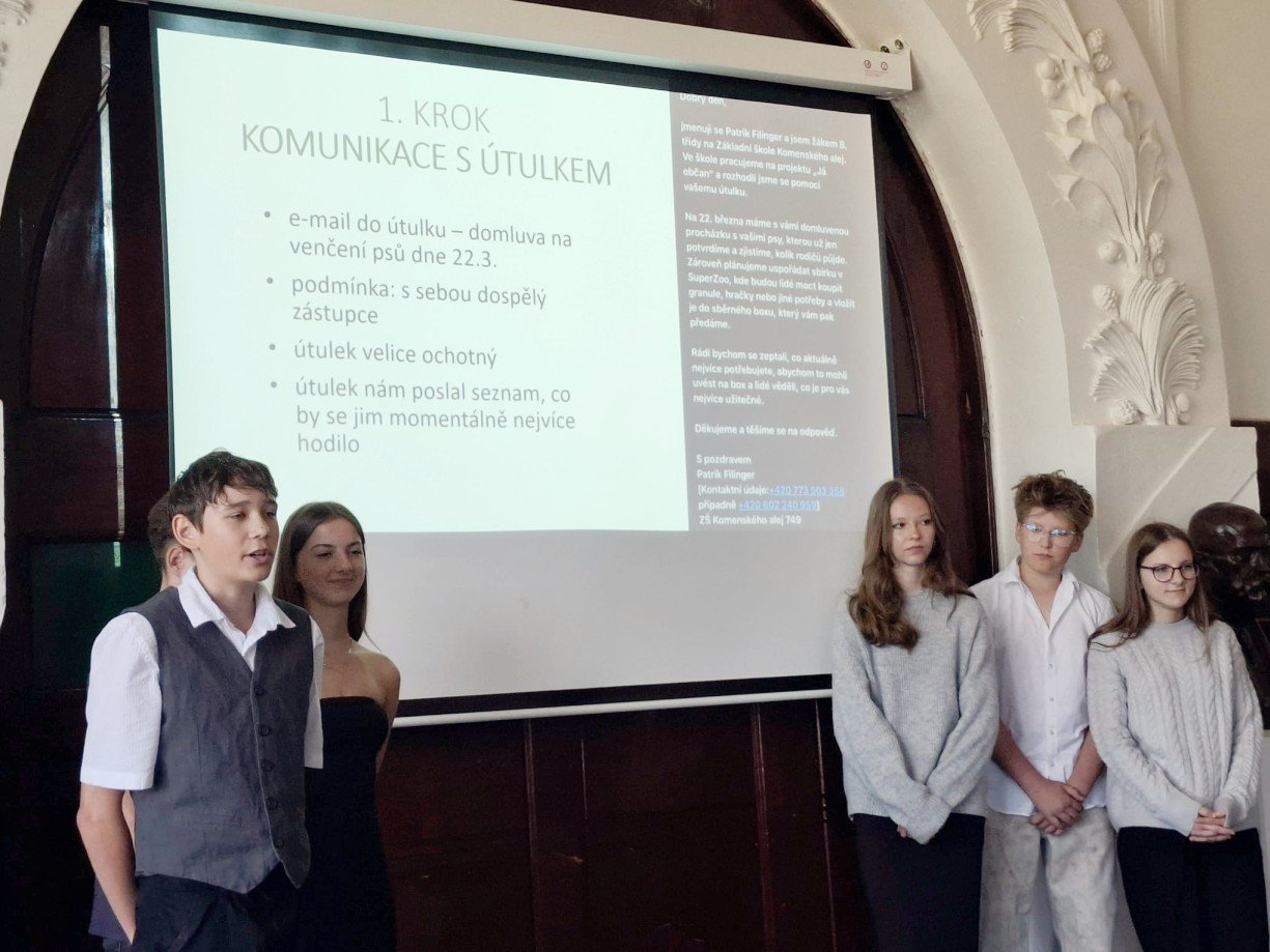 ZŠ Komenského alej se  zapojila do projektu Já, občan