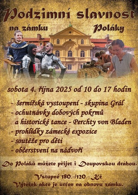 Podzimní slavnost na zámku Poláky u Nechranické přehrady