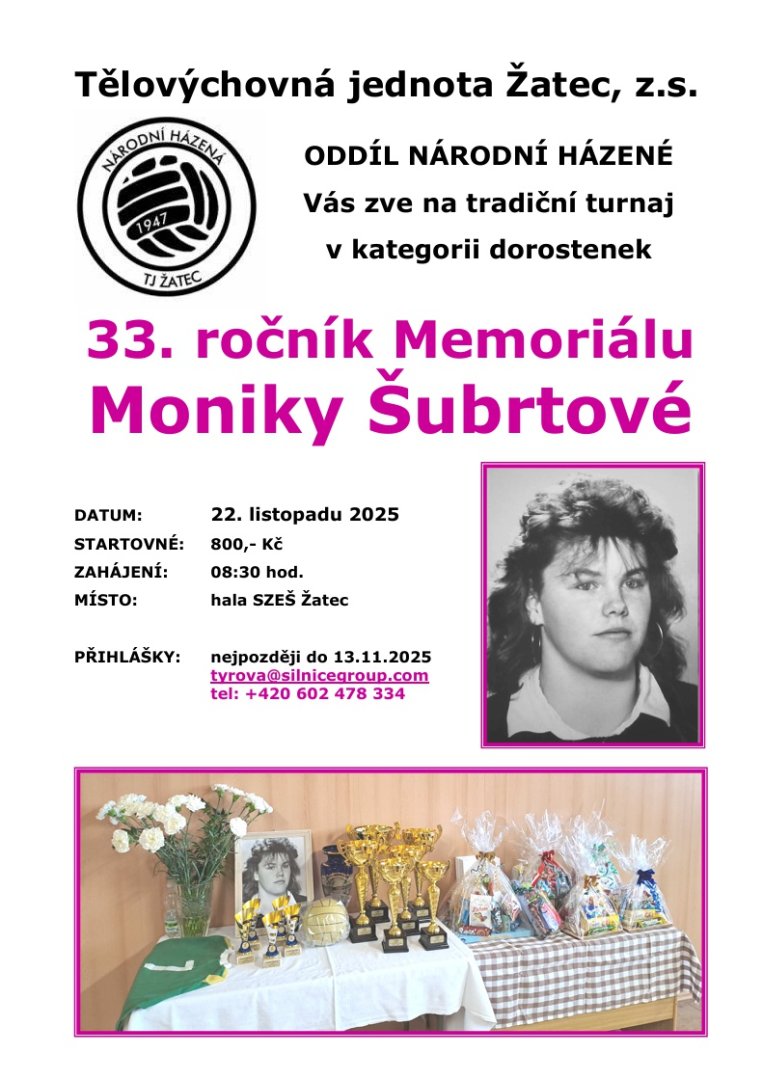 Memoriál Moniky Šubrtové v národní házené
