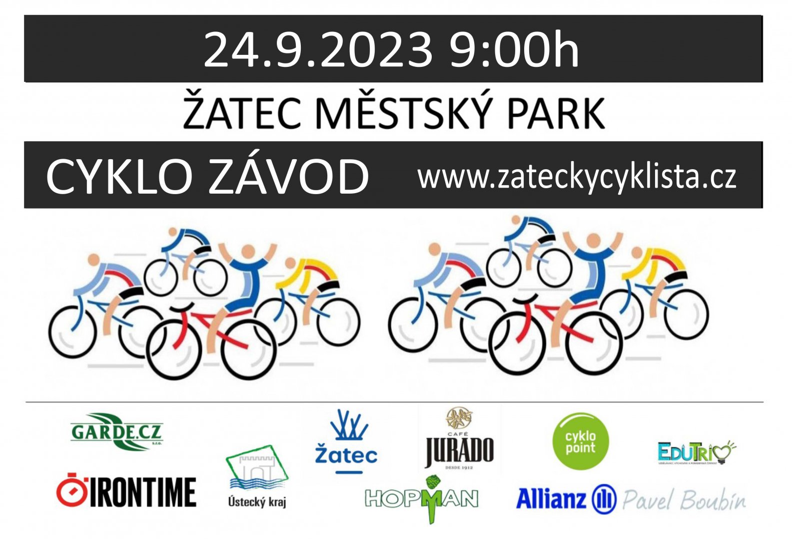 Cyklistické závody v městském parku